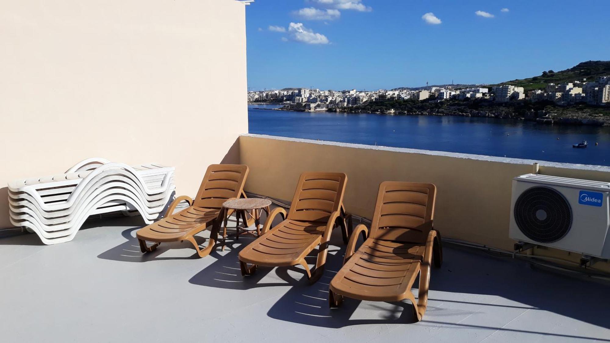 Bayview 2 Bedroom Seaview Apartment With Large Terrace With Panoramic Views - By Getawaysmalta San Pawl il-Baħar Eksteriør bilde
