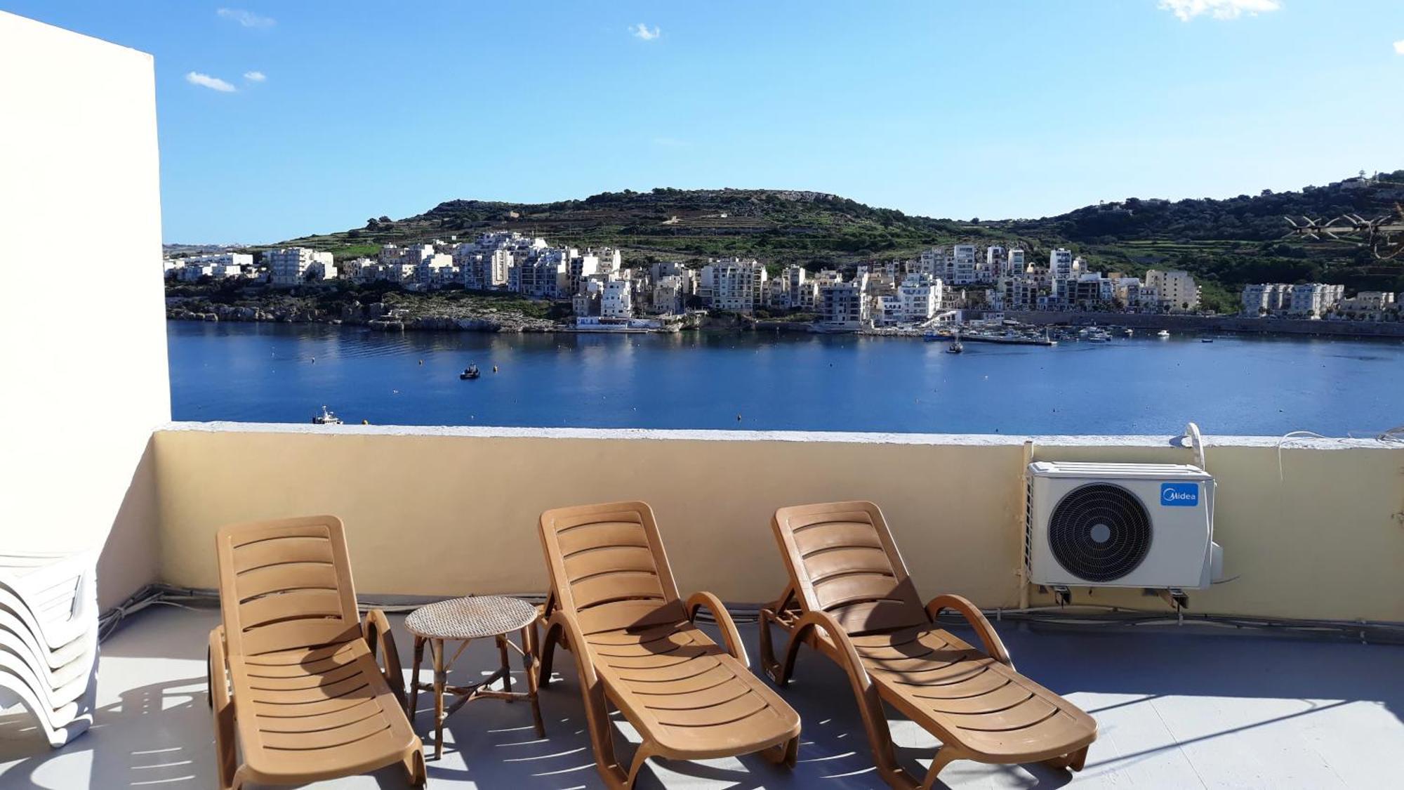 Bayview 2 Bedroom Seaview Apartment With Large Terrace With Panoramic Views - By Getawaysmalta San Pawl il-Baħar Eksteriør bilde