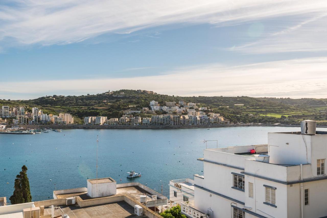Bayview 2 Bedroom Seaview Apartment With Large Terrace With Panoramic Views - By Getawaysmalta San Pawl il-Baħar Eksteriør bilde