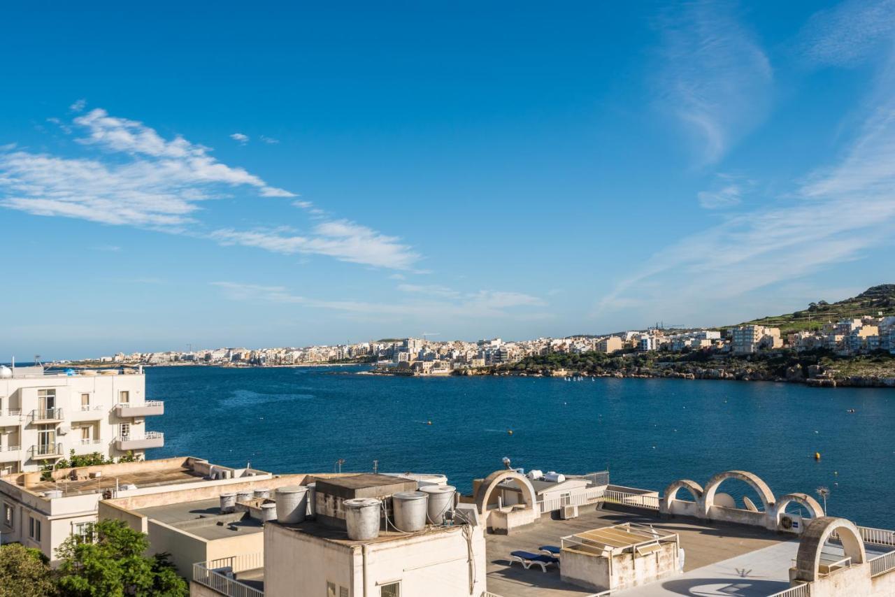 Bayview 2 Bedroom Seaview Apartment With Large Terrace With Panoramic Views - By Getawaysmalta San Pawl il-Baħar Eksteriør bilde
