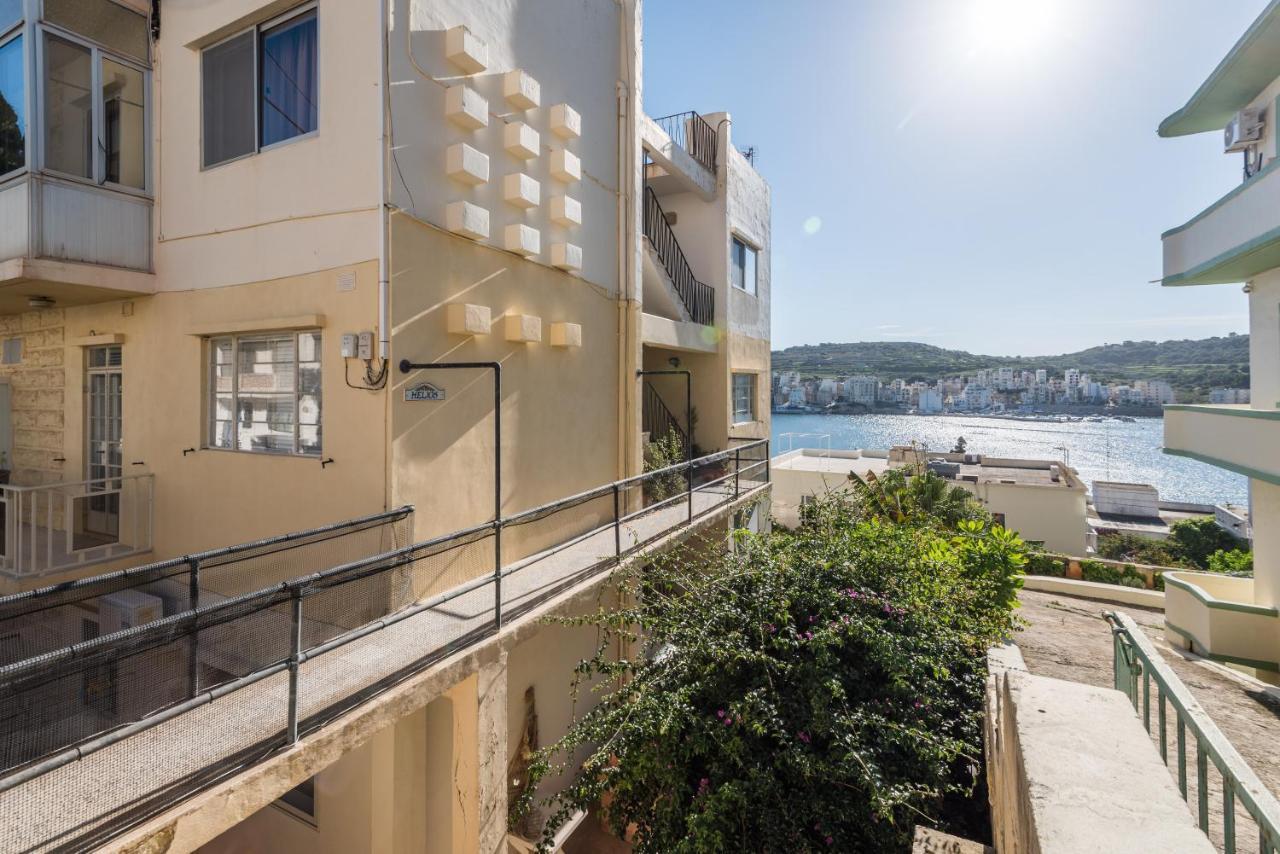 Bayview 2 Bedroom Seaview Apartment With Large Terrace With Panoramic Views - By Getawaysmalta San Pawl il-Baħar Eksteriør bilde