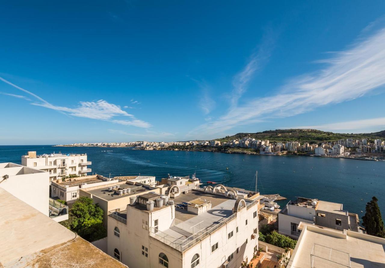 Bayview 2 Bedroom Seaview Apartment With Large Terrace With Panoramic Views - By Getawaysmalta San Pawl il-Baħar Eksteriør bilde